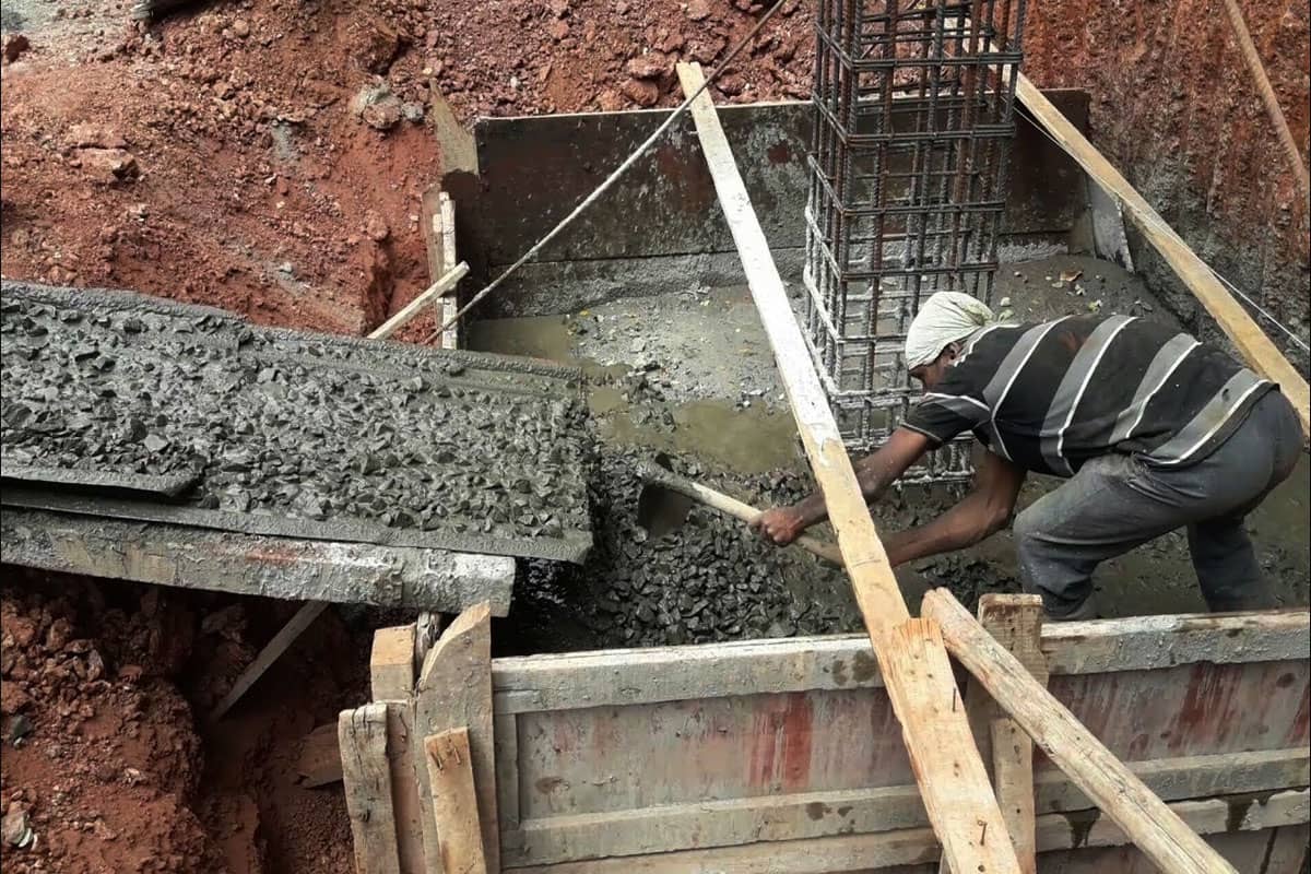 Pouring Concrete in Pile