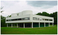 The Villa Savoye in Poissy by Le Corbusier in 1928